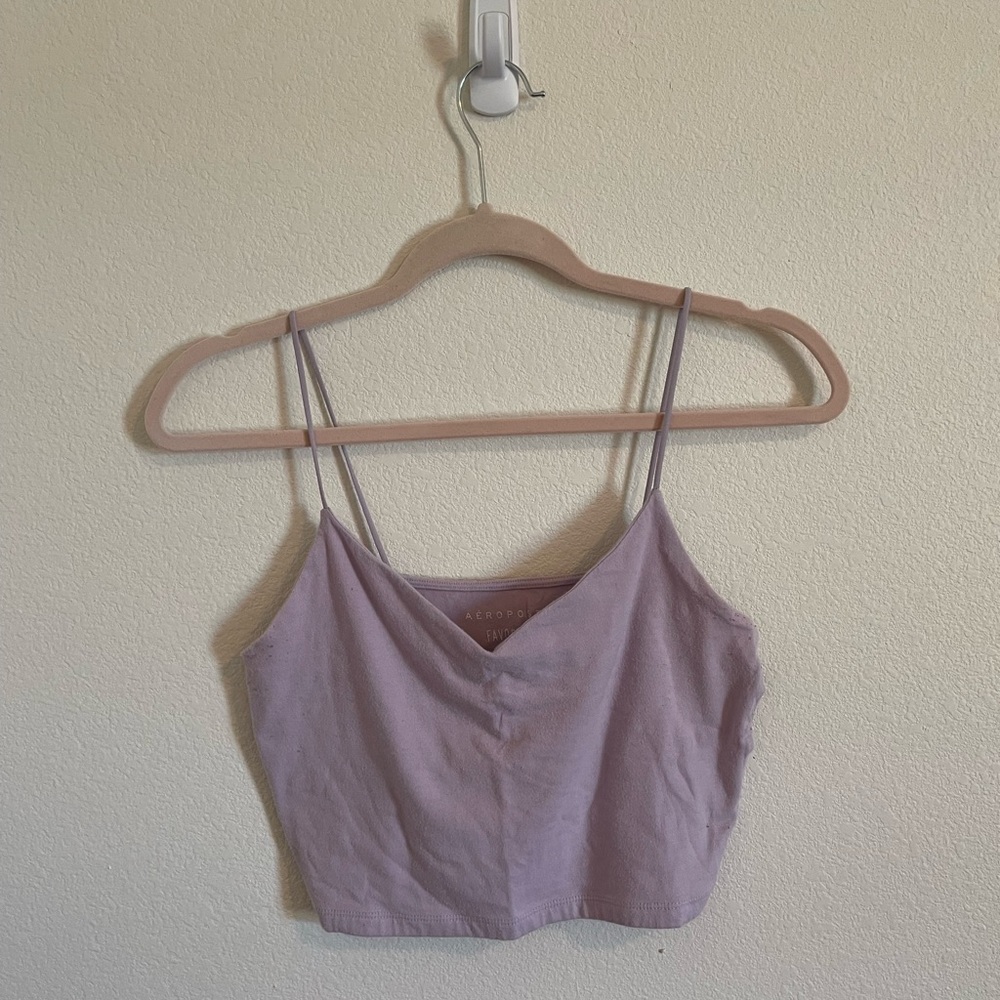 Aeropostale lavender bungee strap crop top